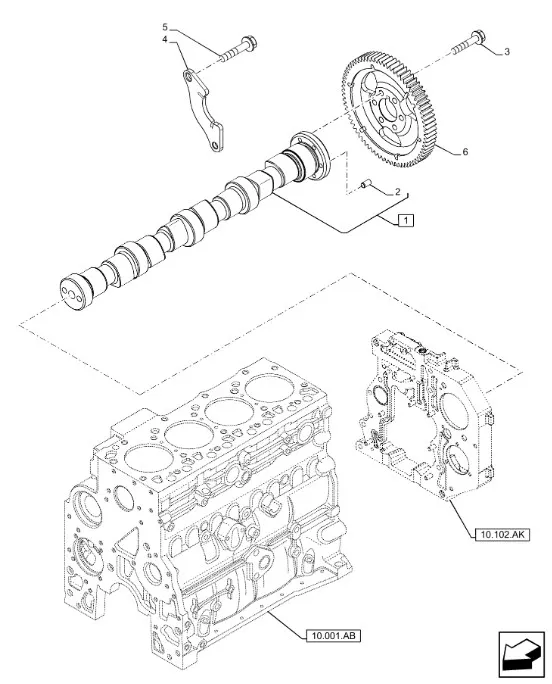 504080211 - Распредвал ДВС Cursor7CR T7/Puma, T6090/80, TC5, XTX215