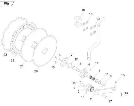 377176A3 - Набор шестерней, дисков и валов дифф. моста пер. (без блок. дифф.) DS 4кл. TGT8./Mg.